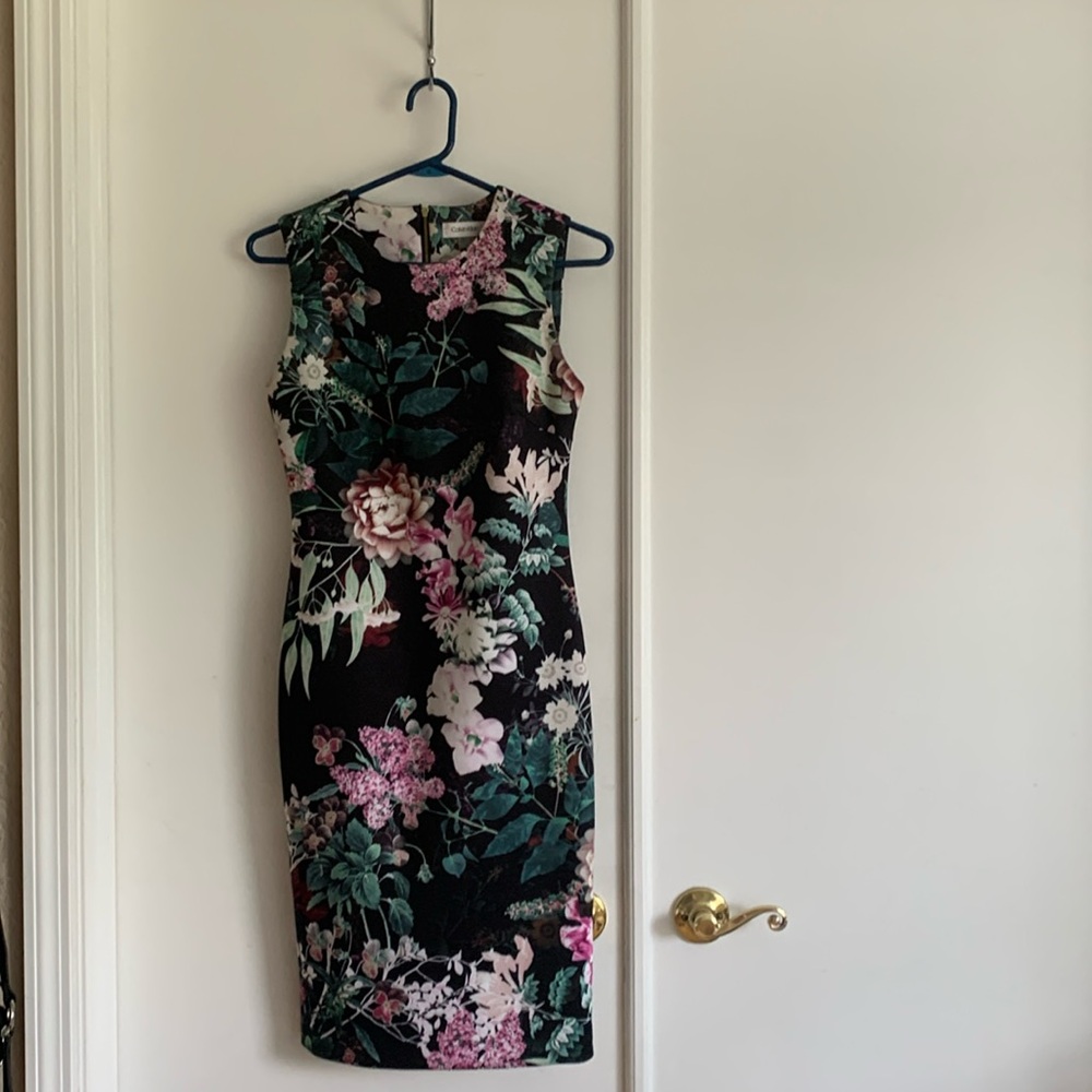 Black/ Floral Calvin Klein dress